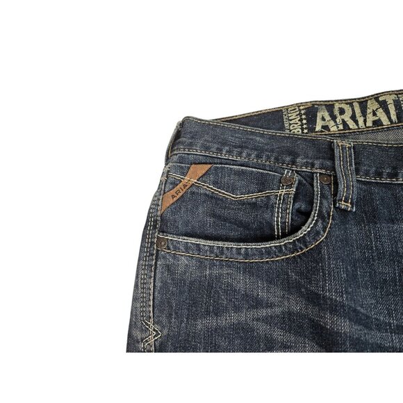 Ariat M5 Slim Straight Jeans Men's 41x34 Blue Denim - Picture 5 of 16